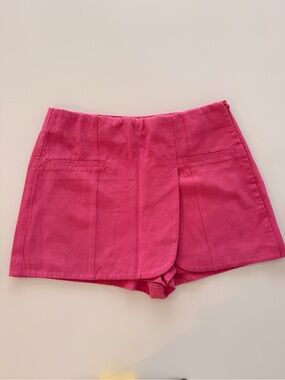 Zara Hot Pink Tailored Skort